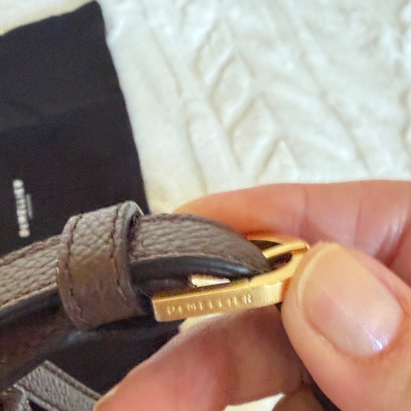 DeMellier Dark Brown Suede Hobo Shoulder Bag with Gold Padlock. Siena Hobo bag. - Picture 9 of 16